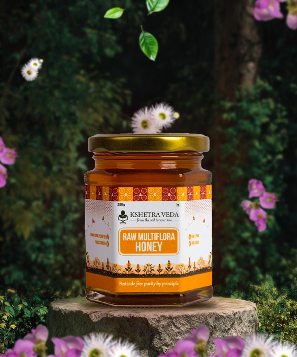 Kshetra Veda Raw Multiflora Honey (250g)