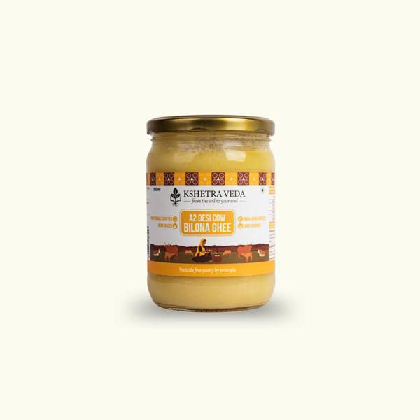 Kshetra Veda A2 Desi Cow Bilona Ghee 500ml (452g)